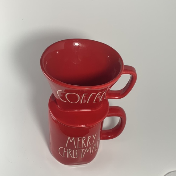Sealed - NWT Rae Dunn red coffee drip and mug set COFFE & MERRY CHRISTMAS - Picture 5 of 5